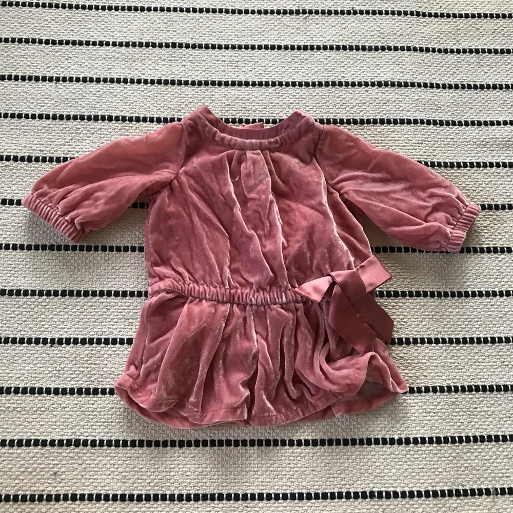 Zara pink velvet dress